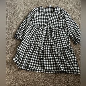 NWOT H&M Gingham Babydoll Dress
